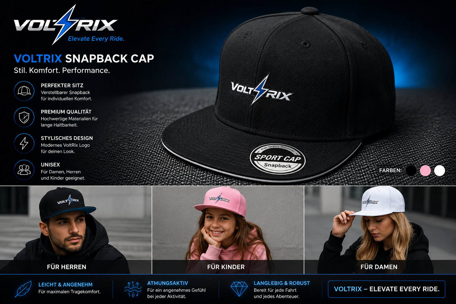 Voltrix Snapback Cap